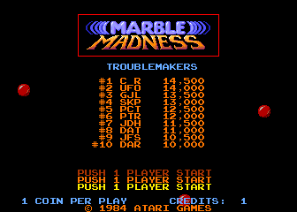 Marble Madness (set 2) Title Screen